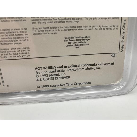 Hot Wheels Vintage 25th Anniversary Jet Streek Future of Speed Watch 1993 NIP - Picture 6 of 7